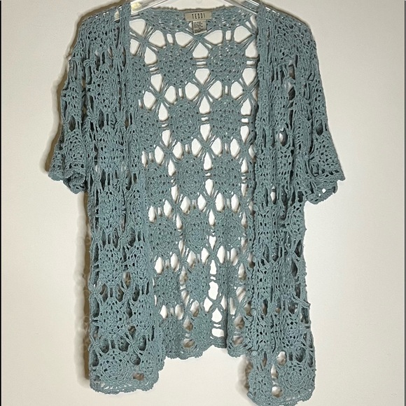 Teddi Sweater Open Knit Cardigan XL - Picture 1 of 3
